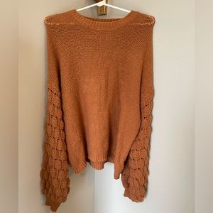 Chunky knit cozy sweater- Medium- pink lily boutique